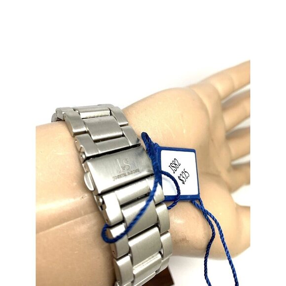 Joshua & Sons Men's Watch JS82SSB Quartz Black Dial Silver Stainless Ste… - Picture 11 of 15